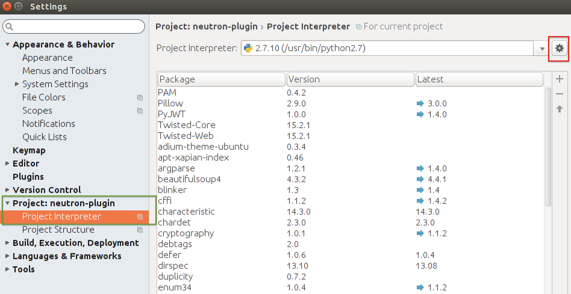 PyCharm Project Interpreter